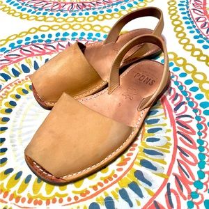 Light Brown Sued Sandals